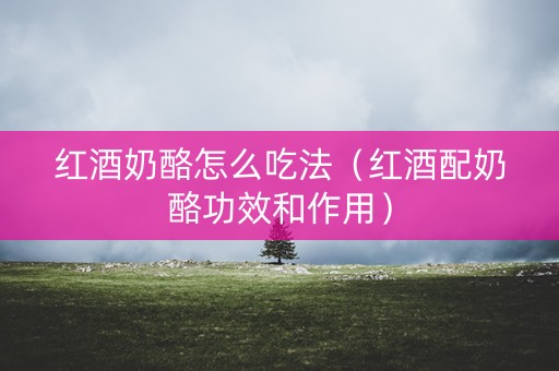 红酒奶酪怎么吃法（红酒配奶酪功效和作用）