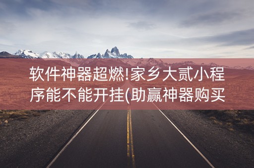 软件神器超燃!家乡大贰小程序能不能开挂(助赢神器购买)