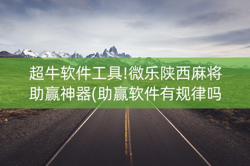 超牛软件工具!微乐陕西麻将助赢神器(助赢软件有规律吗)