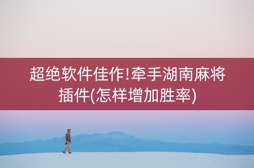 超绝软件佳作!牵手湖南麻将插件(怎样增加胜率)