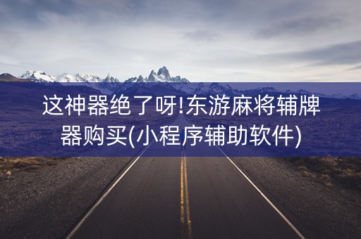 这神器绝了呀!东游麻将辅牌器购买(小程序辅助软件)