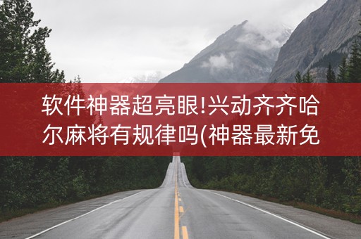 软件神器超亮眼!兴动齐齐哈尔麻将有规律吗(神器最新免费)