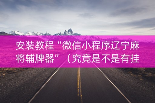 安装教程“微信小程序辽宁麻将辅牌器”（究竟是不是有挂)