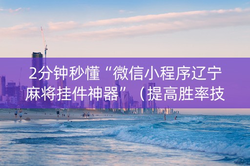 2分钟秒懂“微信小程序辽宁麻将挂件神器”（提高胜率技巧)