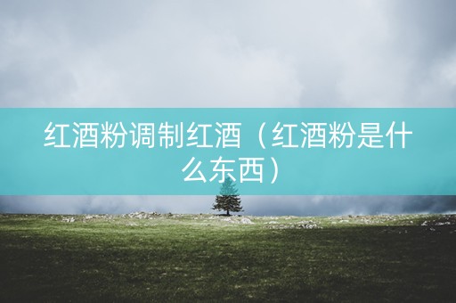 红酒粉调制红酒（红酒粉是什么东西）