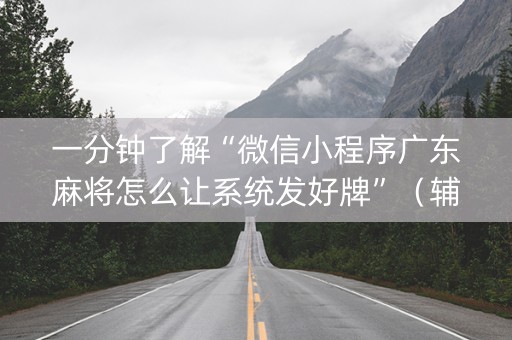 一分钟了解“微信小程序广东麻将怎么让系统发好牌”（辅助器插件)