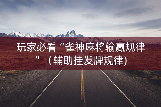 玩家必看“雀神麻将输赢规律”（辅助挂发牌规律)