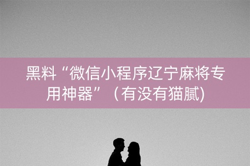 黑料“微信小程序辽宁麻将专用神器”（有没有猫腻)