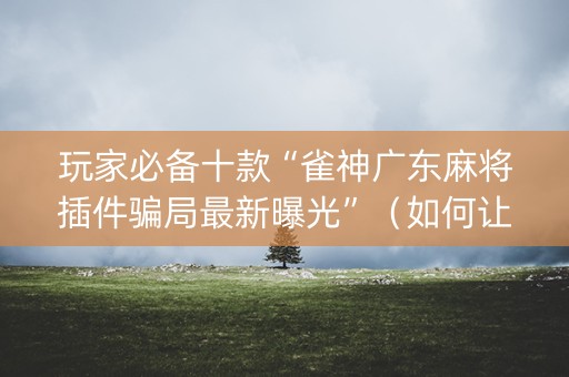 玩家必备十款“雀神广东麻将插件骗局最新曝光”（如何让系统发好牌)