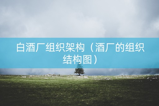 白酒厂组织架构（酒厂的组织结构图）