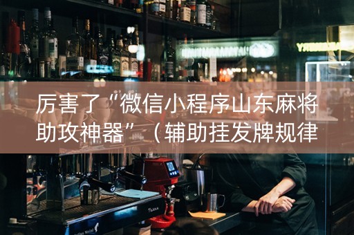 厉害了“微信小程序山东麻将助攻神器”（辅助挂发牌规律)