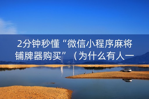 2分钟秒懂“微信小程序麻将铺牌器购买”（为什么有人一直赢)