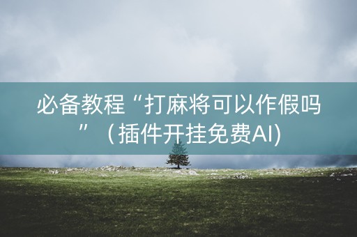 必备教程“打麻将可以作假吗”（插件开挂免费AI)