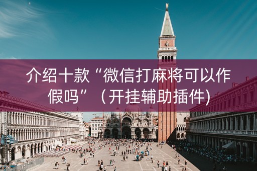 介绍十款“微信打麻将可以作假吗”（开挂辅助插件)