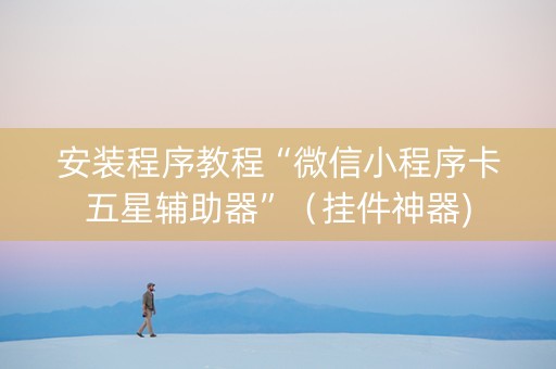 安装程序教程“微信小程序卡五星辅助器”（挂件神器)