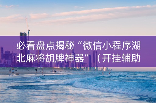 必看盘点揭秘“微信小程序湖北麻将胡牌神器”（开挂辅助脚本)