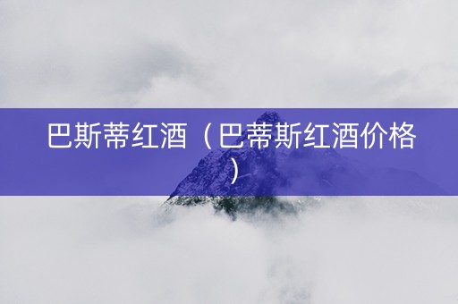 巴斯蒂红酒（巴蒂斯红酒价格）