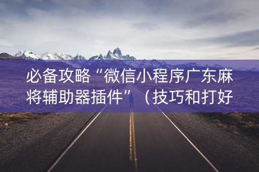 必备攻略“微信小程序广东麻将辅助器插件”（技巧和打好牌方法)