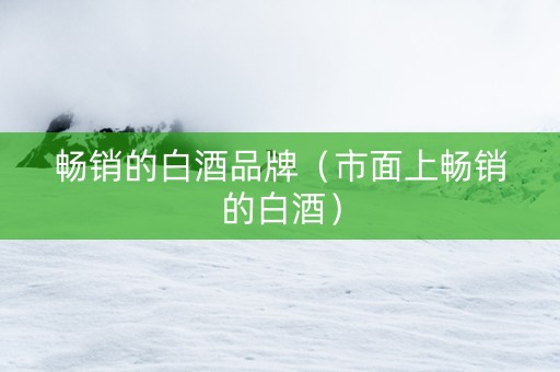 畅销的白酒品牌（市面上畅销的白酒）