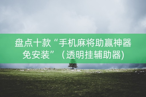 盘点十款“手机麻将助赢神器免安装”（透明挂辅助器)