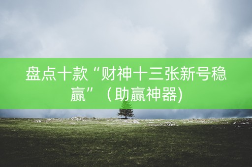 盘点十款“财神十三张新号稳赢”（助赢神器)