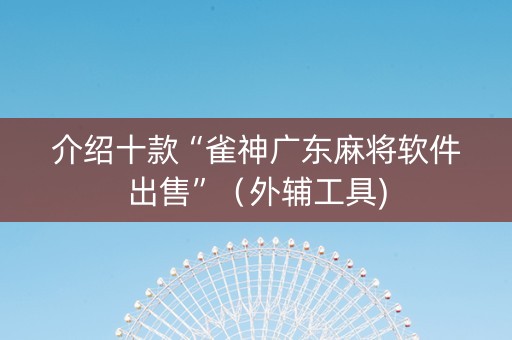 介绍十款“雀神广东麻将软件出售”（外辅工具)