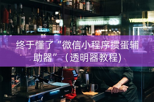 终于懂了“微信小程序掼蛋辅助器”（透明器教程)