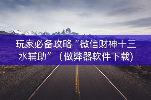 玩家必备攻略“微信财神十三水辅助”（做弊器软件下载)