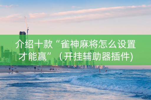 介绍十款“雀神麻将怎么设置才能赢”（开挂辅助器插件)
