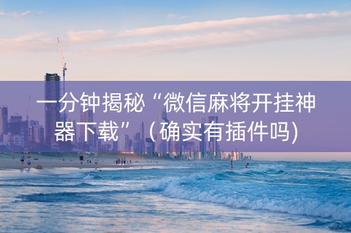 一分钟揭秘“微信麻将开挂神器下载”（确实有插件吗)