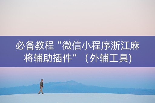 必备教程“微信小程序浙江麻将辅助插件”（外辅工具)