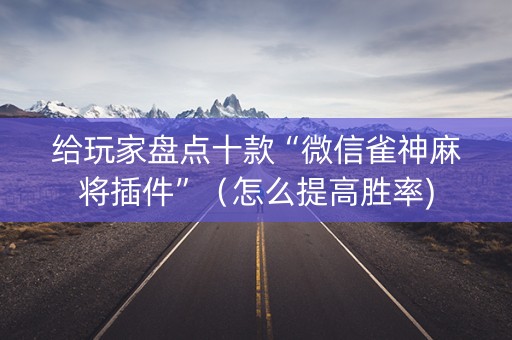 给玩家盘点十款“微信雀神麻将插件”（怎么提高胜率)