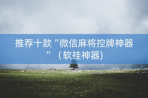 推荐十款“微信麻将控牌神器”（软挂神器)