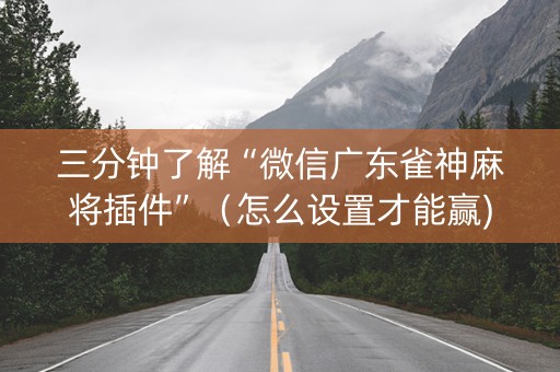 三分钟了解“微信广东雀神麻将插件”（怎么设置才能赢)