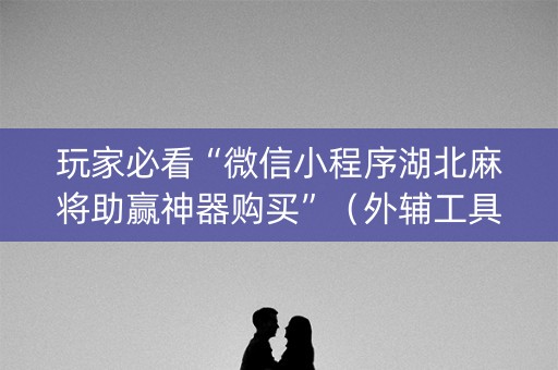 玩家必看“微信小程序湖北麻将助赢神器购买”（外辅工具)
