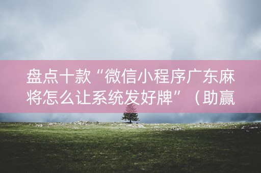盘点十款“微信小程序广东麻将怎么让系统发好牌”（助赢神器)