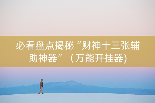 必看盘点揭秘“财神十三张辅助神器”（万能开挂器)