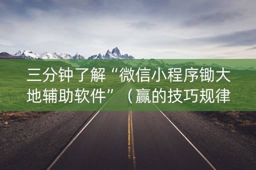 三分钟了解“微信小程序锄大地辅助软件”（赢的技巧规律)