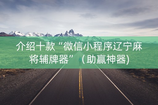 介绍十款“微信小程序辽宁麻将辅牌器”（助赢神器)