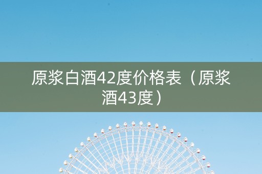 原浆白酒42度价格表（原浆酒43度）