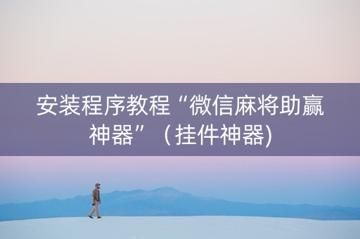 安装程序教程“微信麻将助赢神器”（挂件神器)