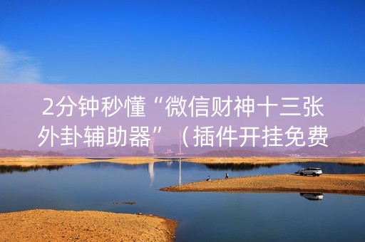 2分钟秒懂“微信财神十三张外卦辅助器”（插件开挂免费AI)