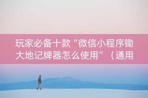 玩家必备十款“微信小程序锄大地记牌器怎么使用”（通用挂软件多少钱)