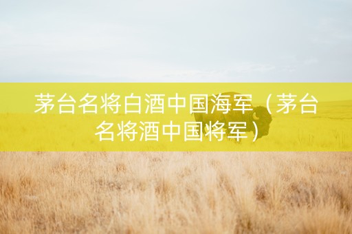 茅台名将白酒中国海军（茅台名将酒中国将军）