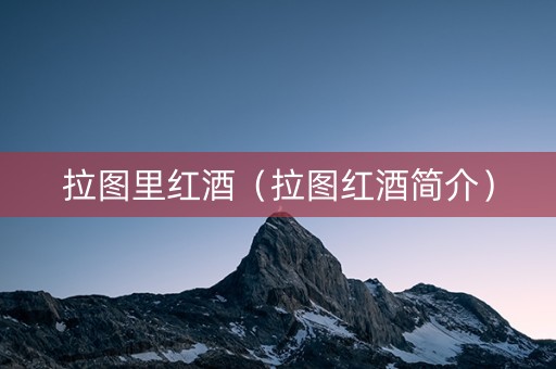拉图里红酒（拉图红酒简介）