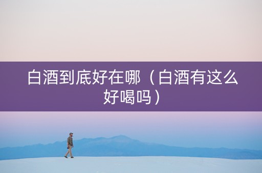 白酒到底好在哪（白酒有这么好喝吗）