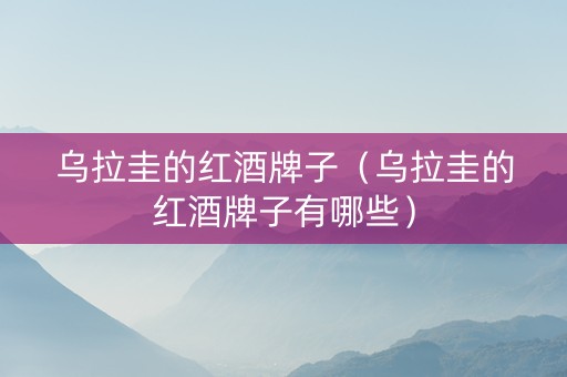 乌拉圭的红酒牌子（乌拉圭的红酒牌子有哪些）