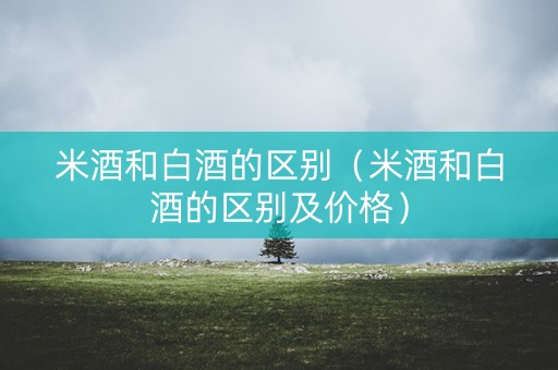 米酒和白酒的区别（米酒和白酒的区别及价格）