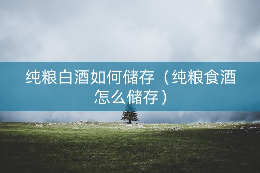 纯粮白酒如何储存（纯粮食酒怎么储存）