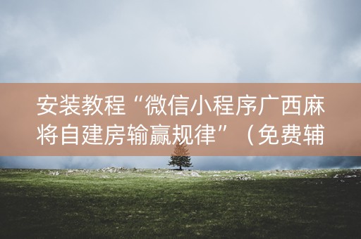 安装教程“微信小程序广西麻将自建房输赢规律”（免费辅助)